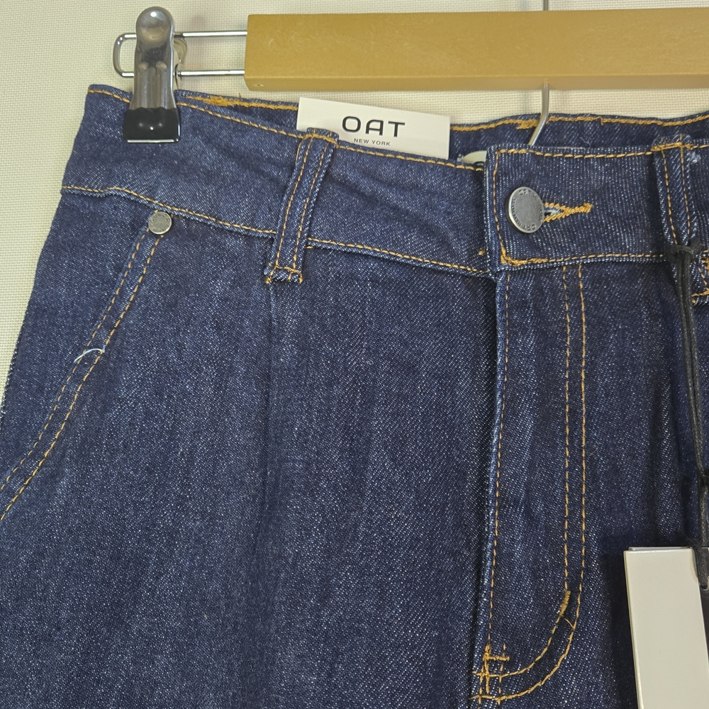 OAT New York Women's Size 2 (26") NWT Medium Wash High Rise Wide Leg Jeans - Picture 7 of 12